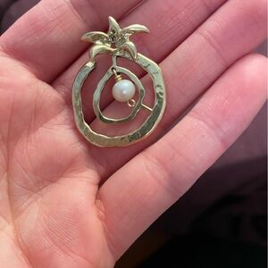 Sterling silver pomegranate pendant